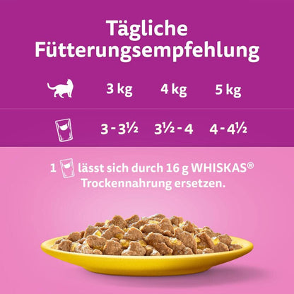 Whiskas Senior 7+ Katzennassfutter - Gemischte Auswahl Gelee 120x85g