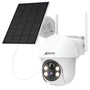 ANRAN Q01 2K WLAN Dome Kamera Aussen Akku Solar - Weiss. Überwacht drahtlos Außenbereiche in 2K, mit Akku und Solarladung.