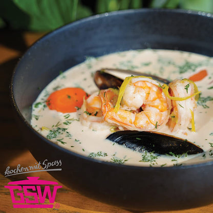 GSW Profi-Jumbotopf Kochtopf – Edelstahl 28cm 15L Silber