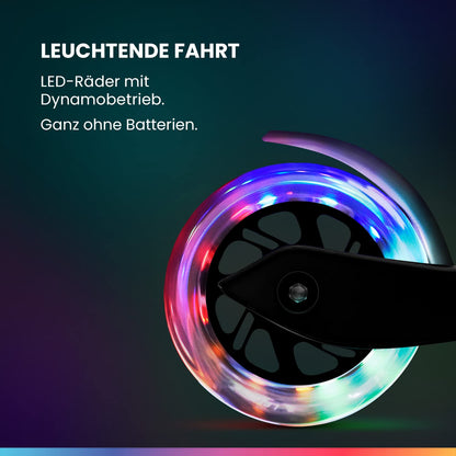 Fun Pro ONE sicherer Kinderroller - LED Räder, ab 3 J.