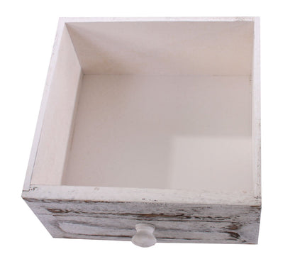Mendler Kommode Schrank Shabby-Look Weiss 90x30x25cm