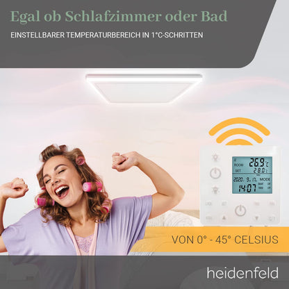 Heidenfeld HF-HP500 Infrarotheizung mit Licht 800W
