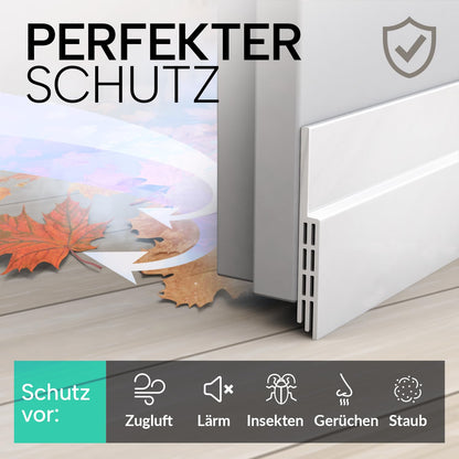 Vellure Türdichtung Zugluftstopper selbstklebend, 5er-Set Weiss