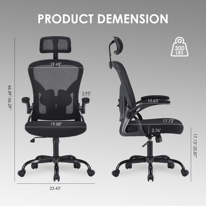 Farini Bürostuhl ergonomisch höhenverstellbar mit Kopfstütze