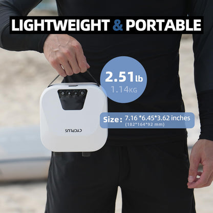 CYCPLUS D14PRO SUP-Luftpumpe 20 PSI, Akku, Dual Stage, Auto-Off