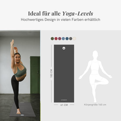Lotuscrafts Yogamatte MUDRA, 5 mm, rutschfest, 183 x 60 cm