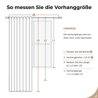 INOVADAY Verdunklungsvorhang Thermo 2er-Set Hellbeige 245 x 140 cm