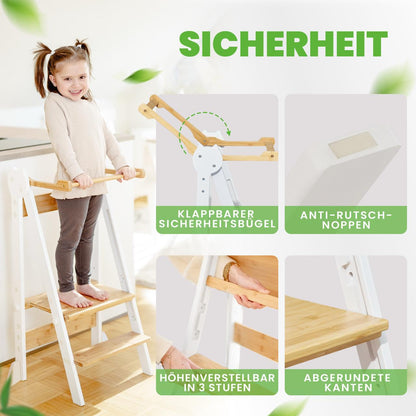 practical living e* Lernturm Montessori - klappbar Bambus