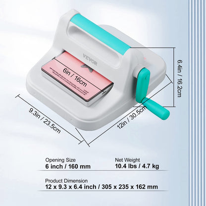 VEVOR My Life Handmade Stanz- Prägemaschine Scrapbooking Set 160mm