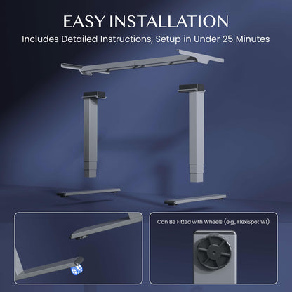 FLEXISPOT PRO Elektrisches Höhenverstellbares Tischgestell - Grau