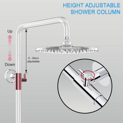 Rainsworth Duschsystem Thermostat 25cm Regendusche Chrom