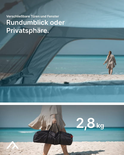 qeedo Quick Palm Strandmuschel für 2 Personen mit UV-Schutz 80+