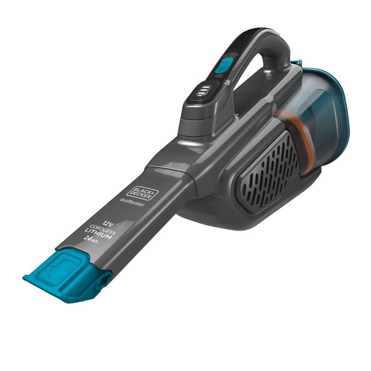 BLACK+DECKER BHHV320J Dustbuster Akku Handsauger - Titanium. Titanfarbener, kompakter Handsauger. Zum kabellosen Aufsaugen von Staub und Schmutz in schwer zugänglichen Bereichen.
