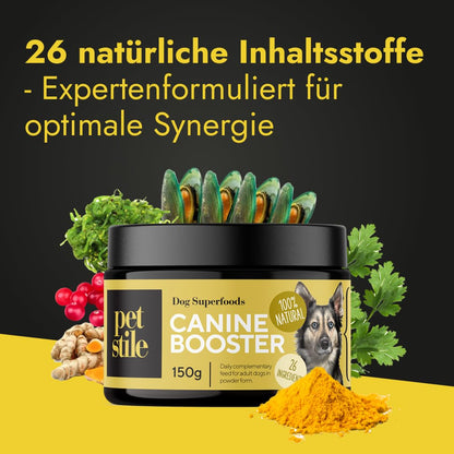 Petstile Canine Booster Grünlippmuschel-Extrakt Hund 150g Pulver