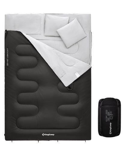 KingCamp Doppelschlafsack Deckenschlafsack Winter - Schwarz