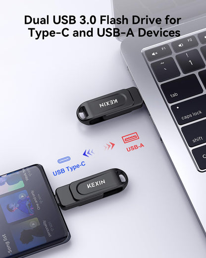 KEXIN USB C Stick 512GB USB 3.0 OTG Dual Type-C & USB-A Speicherstick
