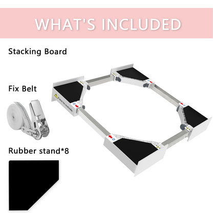 NIUXX Universal-Stapelbausatz für Waschmaschine & Trockner, 46-66 cm