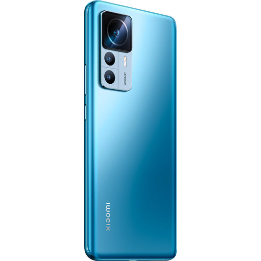 Xiaomi 12T Pro Smartphone – 8GB RAM, 256GB Speicher, Hellblau. Hellblaues, rechteckiges Smartphone für Kommunikation und Mediennutzung.