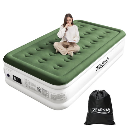 Zearna Luftbett Einzel-Luftmatratze selbstaufblasend 46cm. Dient als temporäre Schlafgelegenheit.
