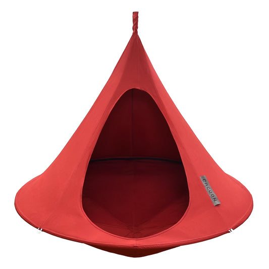 Cacoon CACSR5 Single Hängesessel in Chili Red. Der kokonförmige Sessel dient der entspannten Ruhe in hängender Position.