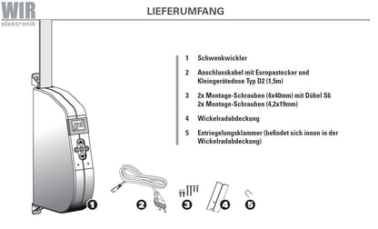 eWickler Comfort eW920 elektrischer Gurtwickler Schwenkwickler
