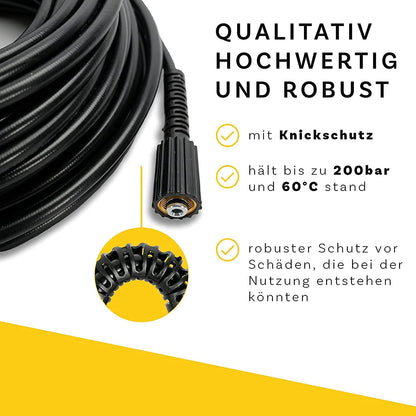 PROFESSIONAL Rohrreinigungsschlauch 7-teilig – 45m für Kärcher