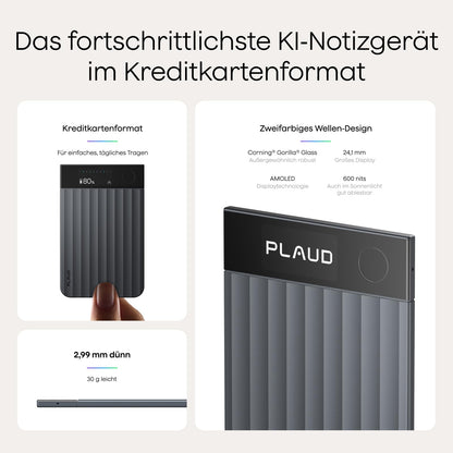 Plaud Note Pro KI-Diktiergerät mit Transkription und 50 h Aufnahme