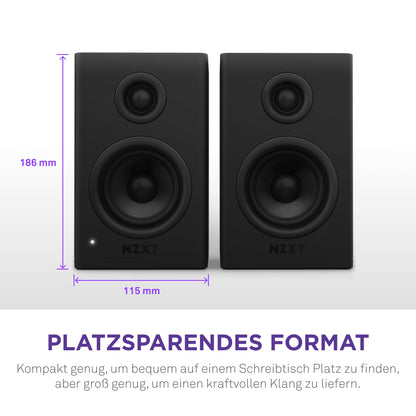 NZXT Relay PC-Gaming-Desktop-Lautsprecher AP-SPKB2-EU Schwarz