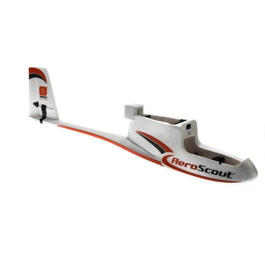 AeroScout Rumpf für Modellflugzeug mit Aufzug- & Ruderservos, konischer Rumpf. Trägt Elektronik und Steuerungskomponenten.