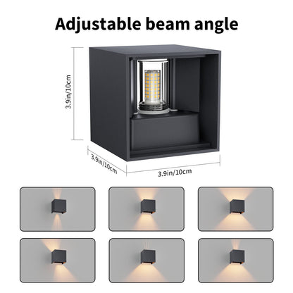 Klighten LED Wandleuchte G9 3000K Anthrazit, aussen/innen, 2er-Set