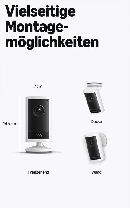 Ring Aussenkamera Pro mit Netzstecker, Retinal 4K und 10x-Zoom