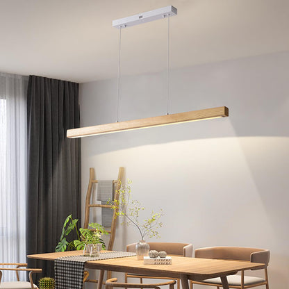 Pinrutar Holz LED Pendelleuchte Dimmbar Esstisch – L120cm