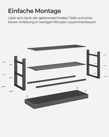 SONGMICS Schuhbank LBS579B01 - Dunkelgrau-Schwarz