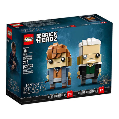 LEGO BrickHeadz 41631 Bau-Set - Newt Scamander & Gellert Grindelwald: Zwei farbige, kubische Figuren zum Bauen und Sammeln.