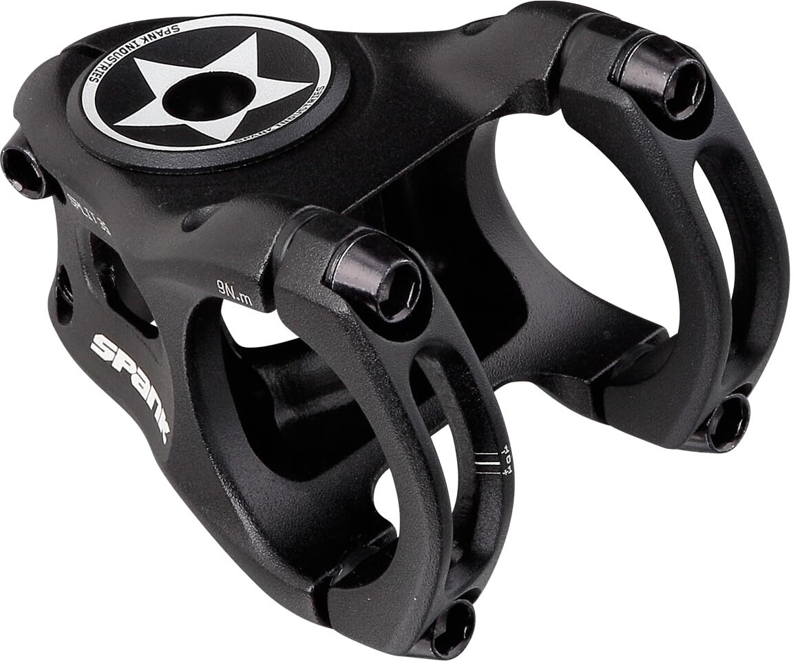 Spank Split 35 Mountainbike Lenker-Vorbau - Schwarz 43mm. Schwarzer Vorbau, verbindet Lenker und Steuerrohr am MTB.