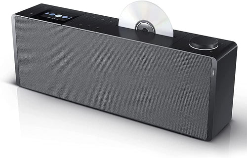 Loewe Klang s3 Stereo Smartradio mit CD - Basaltgrau. Rechteckiges, basaltgraues Gerät zum Empfang von DAB+/Internetradio und Abspielen von CDs.
