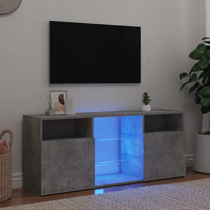 vidaXL TV Schrank Betongrau LED - Lowboard 120cm