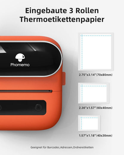 Phomemo M220 Tragbarer Thermo Etikettendrucker - 3 Zoll