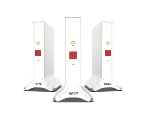 FRITZ! Mesh Set 4200 3er-Set WLAN-Repeater Triband Wi-Fi 6 – Mesh-System für bis zu 7 Räume