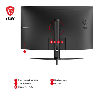 MSI G32CQ5P WQHD Curved Gaming Monitor 31.5" 170Hz