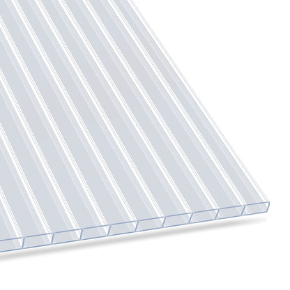 KARAT Stegplatten Polycarbonat transparent 4 mm 14 Stück 60,5 x 121 cm, Hohlkammerplatten für Gewächshaus