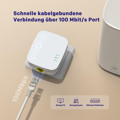STRONG PL600M Powerline Adapter Set, HomePlug AV2, 600 Mbit/s