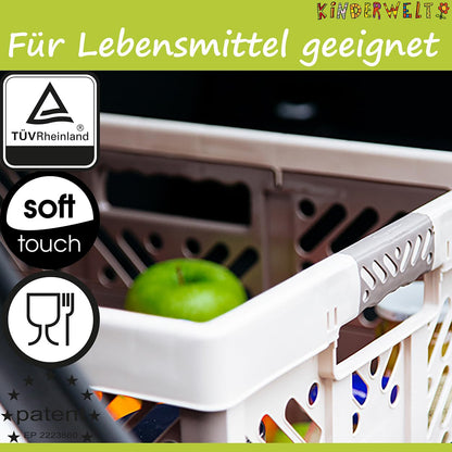 KiNDERWELT Profi-Klappbox 45 L, 2er-Set, belastbar bis 50 kg, blau