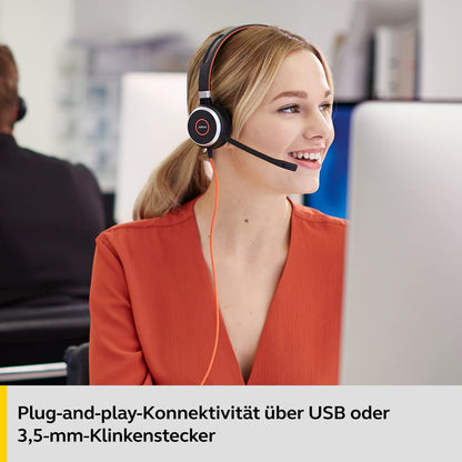 Jabra Evolve 40 MS Mono Headset - Teams USB-C Schwarz