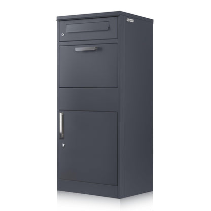 Zelsius Neptun Briefkasten mit Paketfach – Anthrazit RAL7016