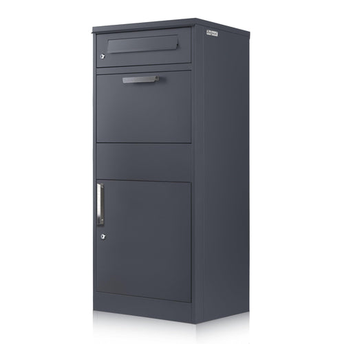 Zelsius Neptun Briefkasten mit Paketfach – Anthrazit RAL7016