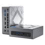 NiPoGi CK10 Mini PC - Intel i5-12600H, 16GB/512GB SSD, Win 11 Pro. Kompakter, schwarzer Quader für Office & Multimedia.