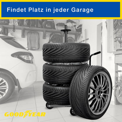 Goodyear Felgenbaumwagen für 4 Reifen – Schwarz Schutzhülle