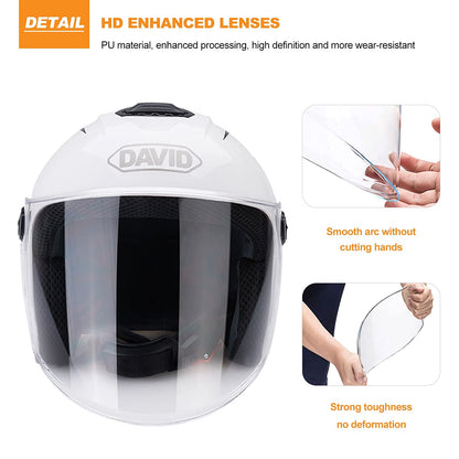 LIONCIANO Jethelm Motorradhelm mit Schutzbrille, matt-schwarz