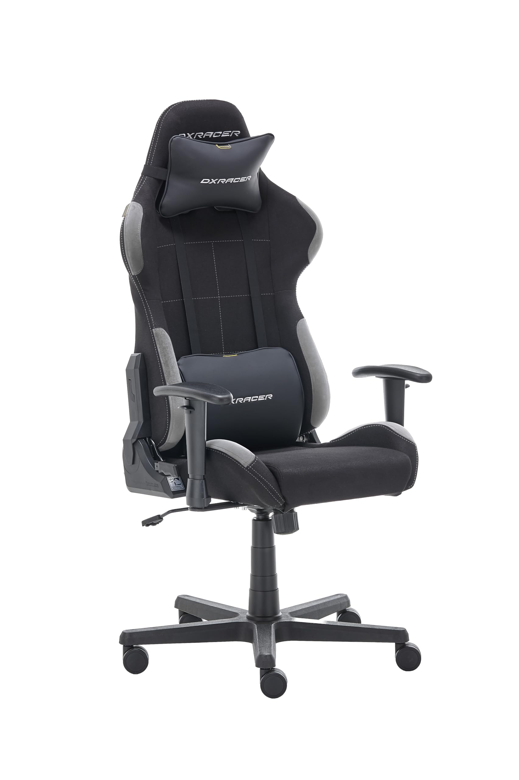 DXRacer Serie 5.2 FD01 NG Gaming Bürostuhl – schwarz-grau. Ergonomischer Schalensitz für langes Gaming und Büroarbeit.